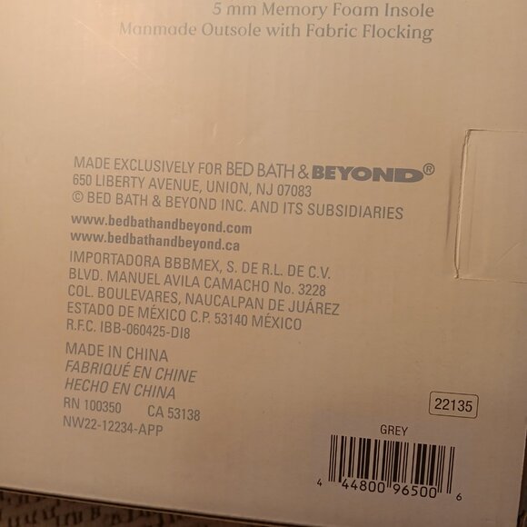 Nestwell BBB women's chenille knit memory foam slippers sz Small / 5 - 6 - NEW - Picture 13 of 16